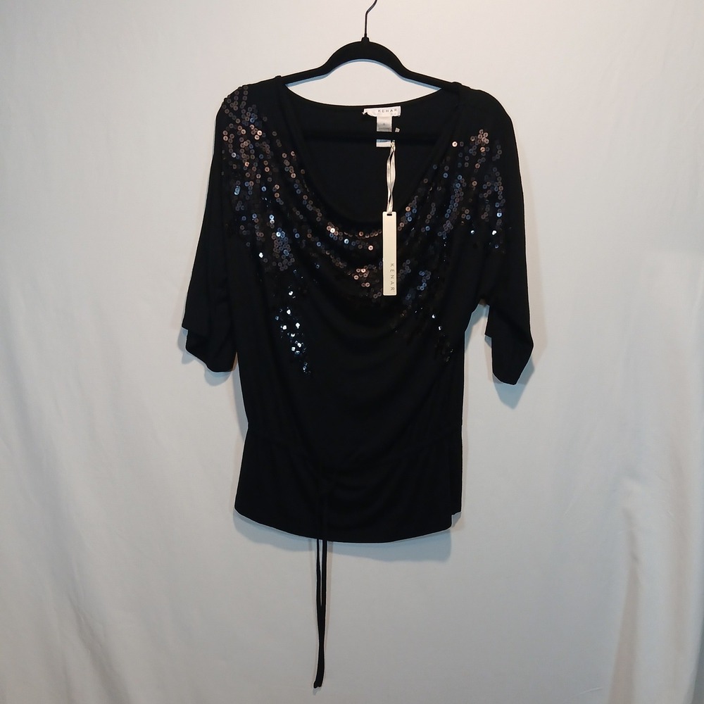 NWT Kenar sz S sequin top fairy boho gothic ethereal party oversized chic